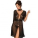 Obsessive - Lucita Peignoir - Black - L/XL photo