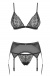 Obsessive - Shibu 3-pcs Set - Black - S/M photo-10