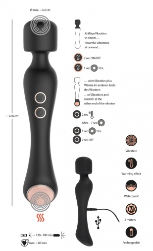 Cupa - Warming Wand Vibrator - Black photo