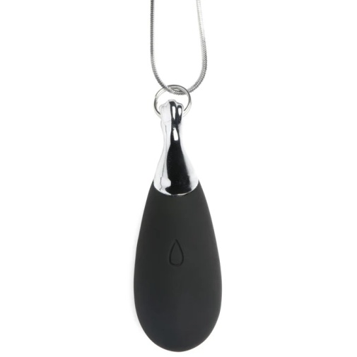 Charmed - 10X Vibro Teardrop Necklace - Black photo