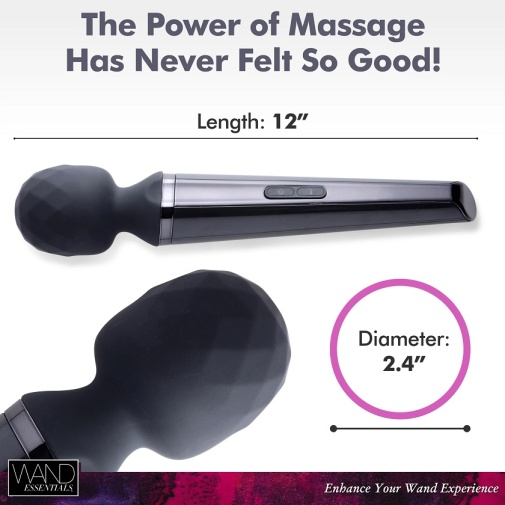 Wand Essentials - 24X Diamond Head Massager - Black photo