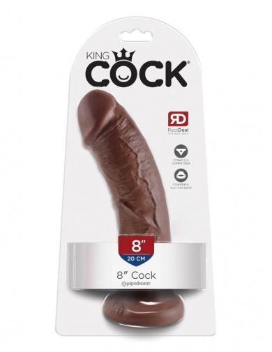 King Cock - 仿真假阳具 8″ - 啡色  照片