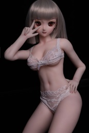 Gina 迷你動漫白滑蘿莉 柔軟矽膠身體仿真性愛娃娃 60cm (乙烯基頭) 照片