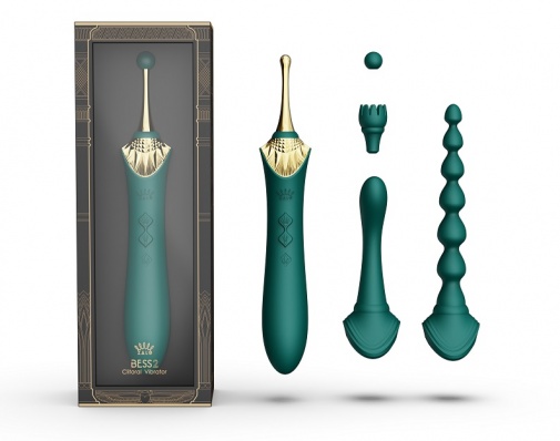 Zalo - Bess 2 Heating Dual Vibrator - Turquoise Green photo