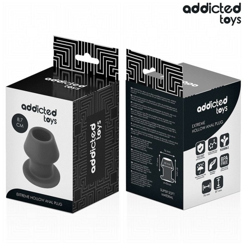 Addicted Toys - Extreme Hollow Anal Plug M - Black photo