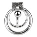 FAAK - Chastity Cage w Urethral Plug - Silver photo-3