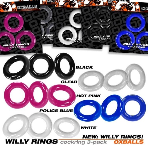 Oxballs - Willy Cockrings 3's Pack - White photo