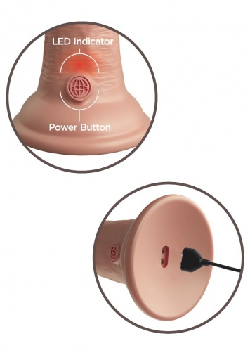 King Cock - 8" Elite Vibro Cock - Flesh photo