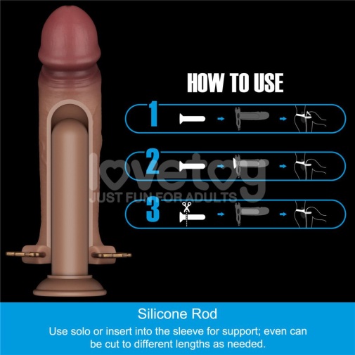 Lovetoy - 9'' Ingen Enhanced Strap-On Set XS-M - Flesh photo