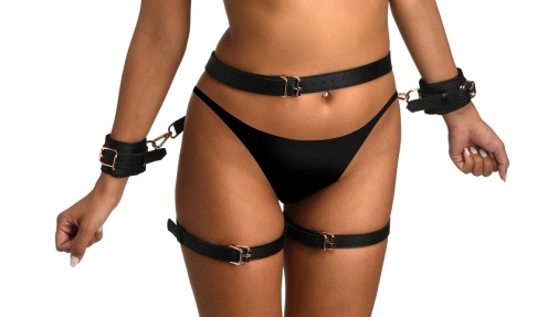 Strict - Bows Bondage Harness - Black - M/L photo