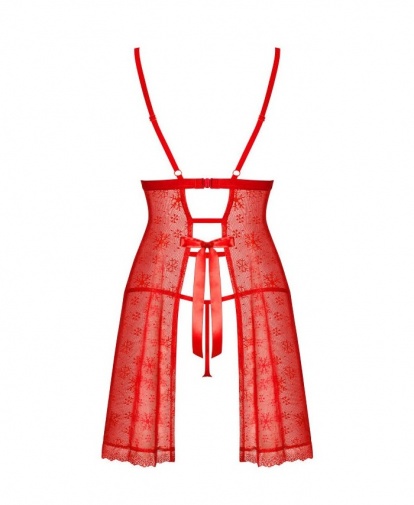 Obsessive - Claussica Babydoll & Thong - Red - M/L photo