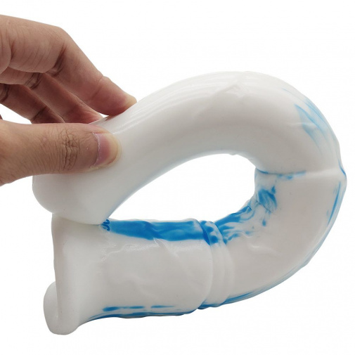FAAK - Horse Long Dildo - White/Blue photo