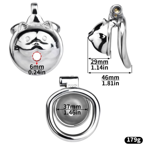 FAAK - Cat Chastity Cage - Silver photo
