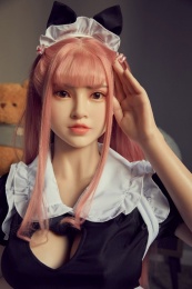 Olivia 亞洲真實感實體娃娃，粉紅髮色，超軟硅膠材質，148cm (4’9 ft) 照片