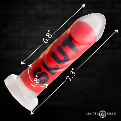 Master Series - Slut Dildo - Red photo