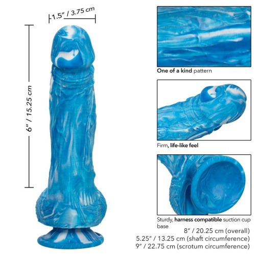 CEN - 6" 滑稽仿真陽具 - 藍色 照片