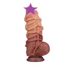 Lovetoy - 9.5" 綁繩索紋雙層仿真陽具 照片