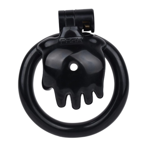 FAAK - Hand Shaped Resin Chastity Cage - Black photo