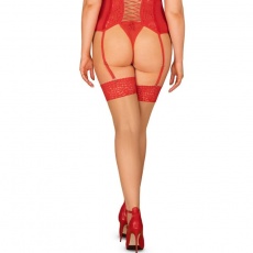 Obsessive - Blossmina 絲襪 - 紅色 - 4XL/5XL 照片