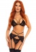 Leg Avenue - In The Know Lace Set - Black - L photo