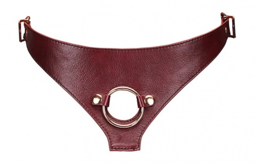 Liebe Seele - Deluxe Leather Strap-On Harness - Wine Red photo