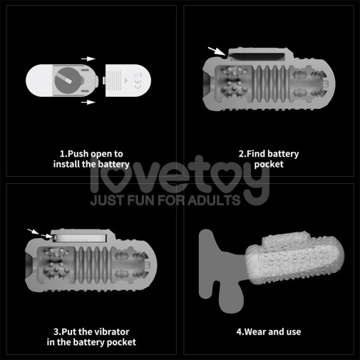 Lovetoy - Knights Ring Vibro 2in1 Sleeve - Drip photo