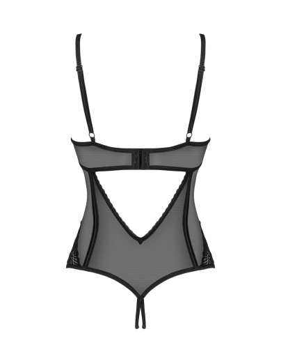 Obsessive - Serena Love Crotchless Teddy - Black - XL/XXL photo