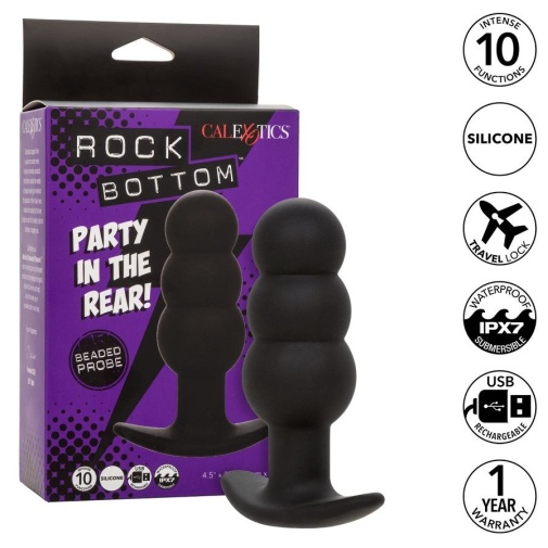 CEN - Rock Bottom 串珠後庭震動器 - 黑色 照片