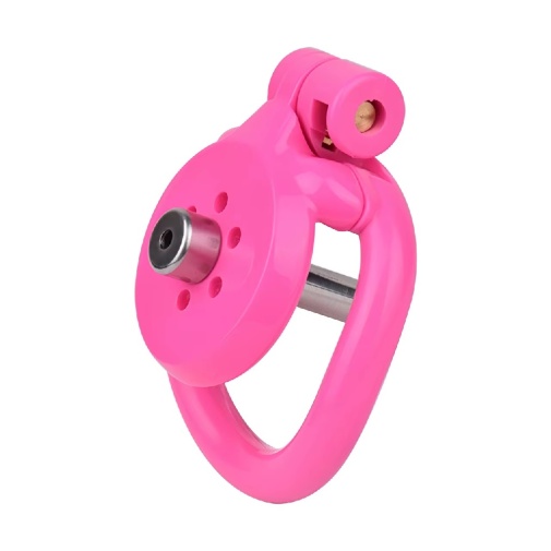 FAAK - Resin Chastity Cage 45mm w Catheter - Pink photo