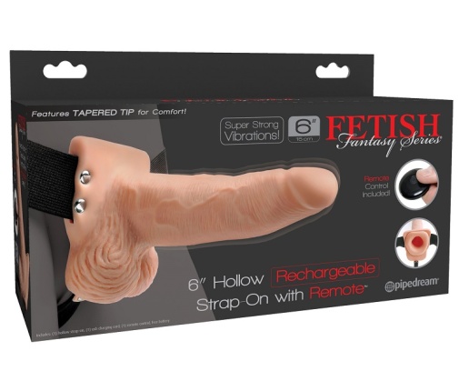 Fetish Fantasy - 6" Vibro Hollow Strap-On w Balls photo