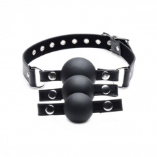 Strict - Interchangeable Silicone Ball Gag Set - Black photo