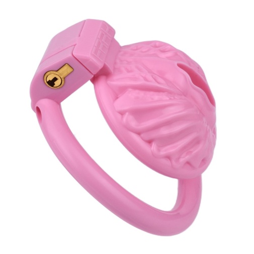 FAAK - Resin Pussy Chastity Cage - Pink photo