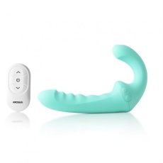 Arosum - VibraTwin Strapless Strap-On - Blue photo