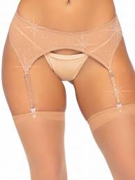 Leg Avenue - 水鑽吊襪帶 - 裸色 照片