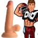 Jock - 欖球員Frank 的 6.75" 仿真陽具配睪丸 - 肉色 照片-11