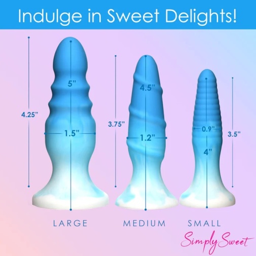Simply Sweet - Butt Plug Set 3 pcs - Blue photo
