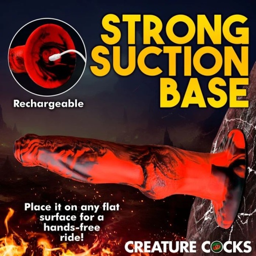 Creature Cocks - Hell Wolf Thrusting Vibro Dildo - Red photo