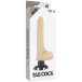Basecock - 2in1 Vibro Dildo w Balls 18.5cm - Flesh photo-6
