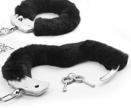 Lovetoy - Fluffy Leg Cuffs - Black photo
