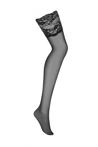 Obsessive - 810-STO Stockings - Black - L/XL photo