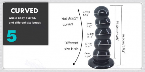 FAAK - Beads Anal Plug - Black photo