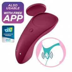 Satisfyer - Sexy Secret 磁吸式內褲震動器 - 紅色 照片