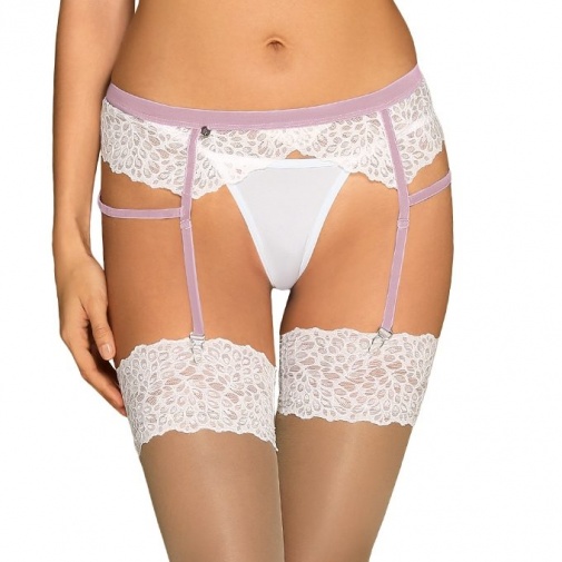 Obsessive - Lilyanne Garter Belt - White - L/XL photo