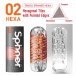 Tenga - Spinner 02 Hexa Masturbator - Orange photo-2