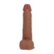 RealRock - 8" Thrusting Vibro Dildo w Balls - Caramel photo-5