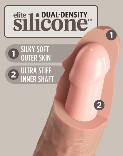 King Cock - 8" Elite Vibro Cock - Flesh photo