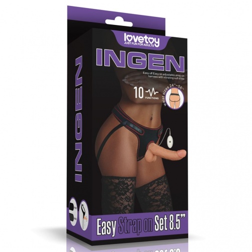 Lovetoy - 8.5" Vibro Easy Strapon Set w Balls photo