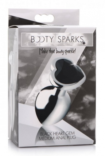 Booty Sparks - 心形寶石後庭塞中碼 - 黑色 照片