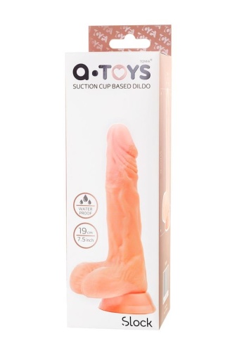 A-Toys - Slock 仿真陽具 14cm - 肉色  照片