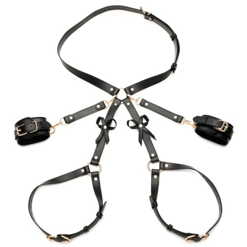 Strict - Bows Bondage Harness - Black - M/L photo